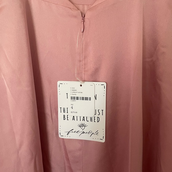 NWT Free People x Fame and Partners Rosabel Maxi Dress in Pink Size 4 - Picture 8 of 9
